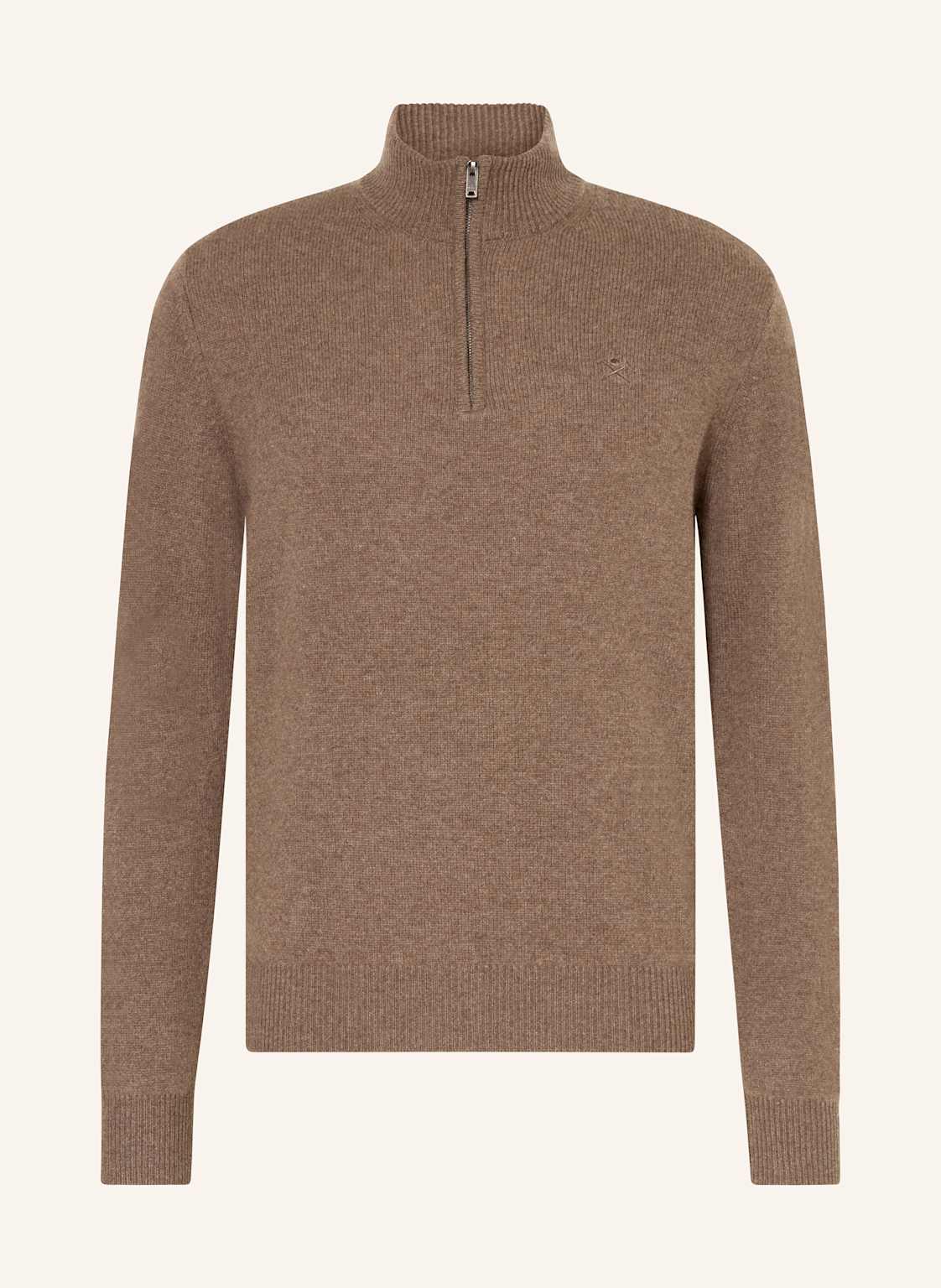 Hackett London Troyer Lambswool Hzip braun von Hackett London