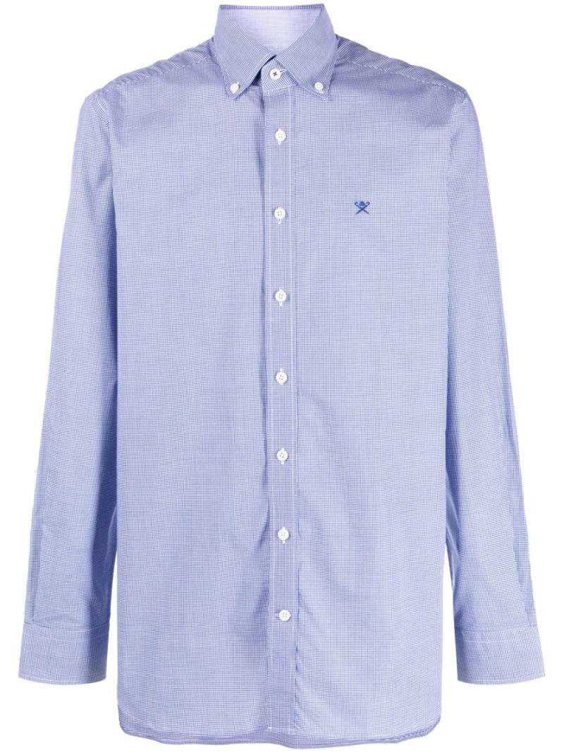 Hackett gingham check-pattern cotton shirt - Blue von Hackett