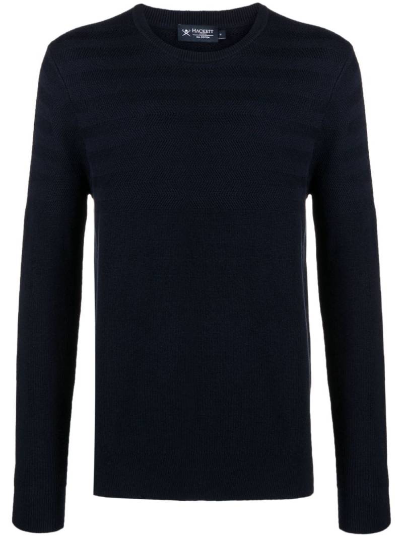 Hackett herringbone cotton jumper - Blue von Hackett