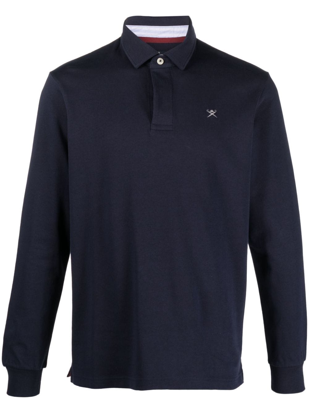 Hackett logo-embroidered cotton polo shirt - Blue von Hackett
