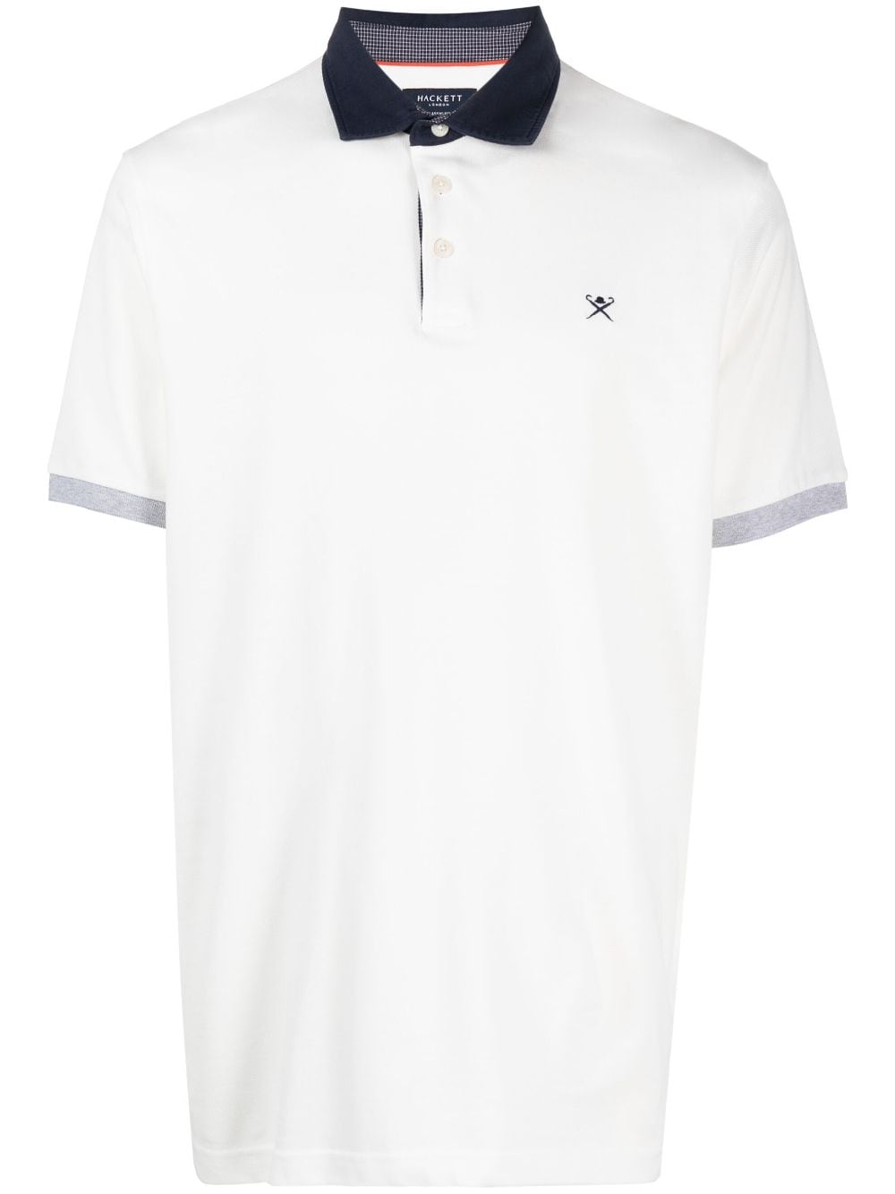 Hackett logo-embroidered cotton polo shirt - White von Hackett