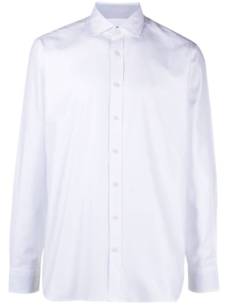 Hackett logo-embroidered crepe cotton shirt - White von Hackett