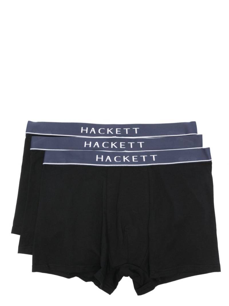 Hackett logo-waistband cotton briefs (pack of three) - Black von Hackett