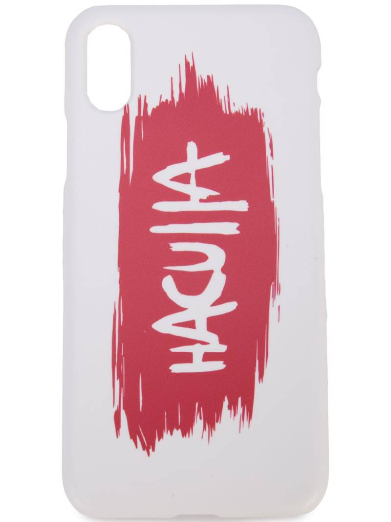 Haculla Brush Stroke iPhone XS case - White von Haculla