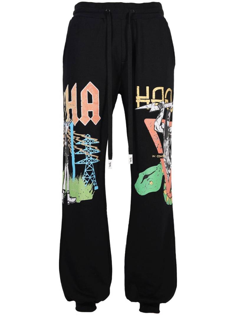 Haculla Crow Royale wide-leg track pants - Black von Haculla