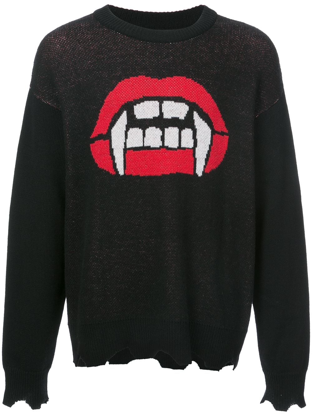 Haculla Fang lip sweater - Black von Haculla
