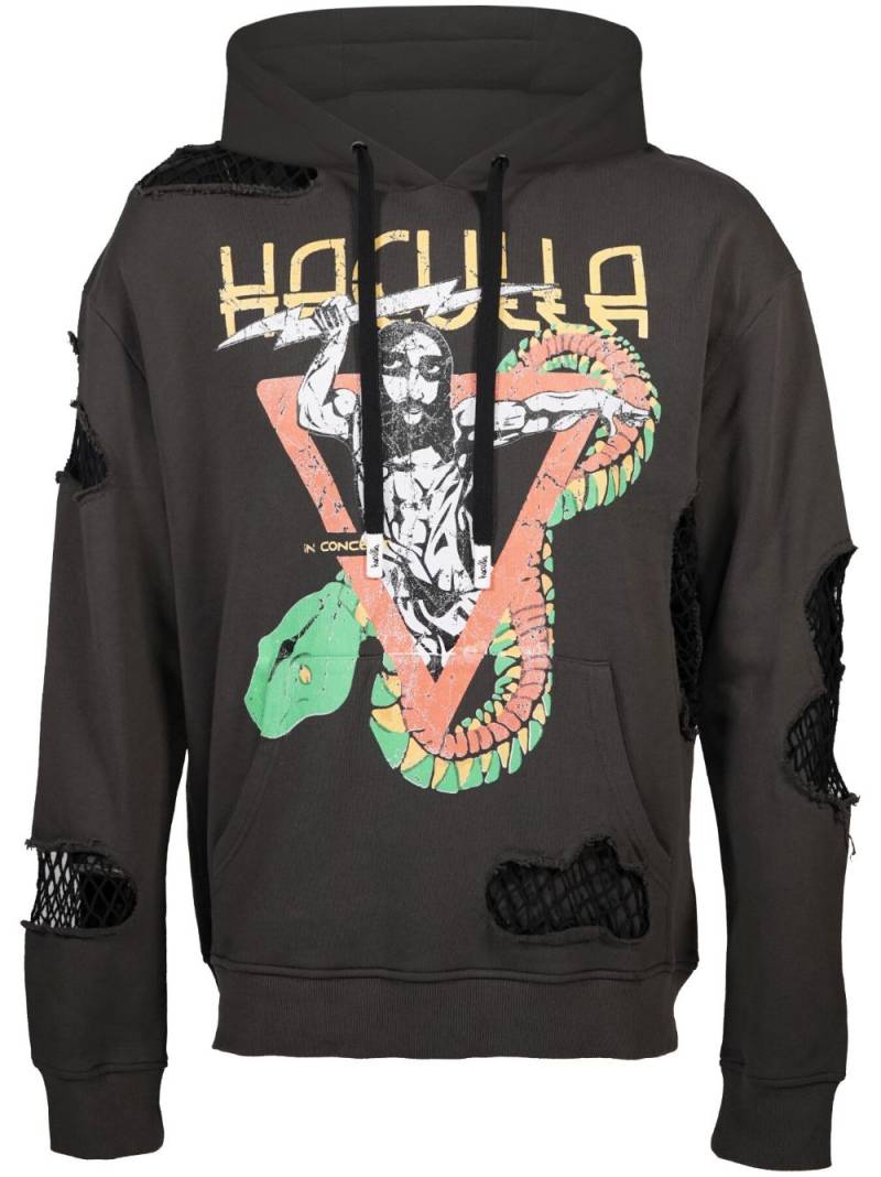 Haculla In Concert distressed-effect hoodie - Grey von Haculla