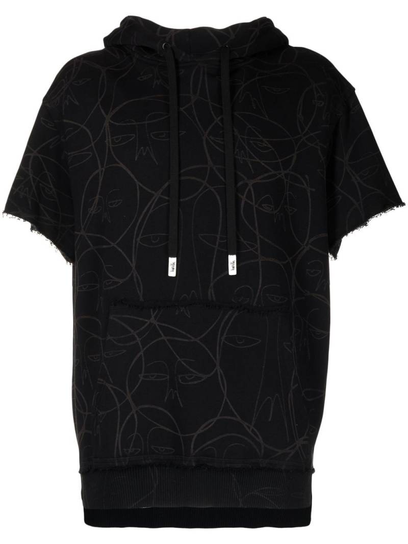 Haculla Laser short-sleeve hoodie - Black von Haculla