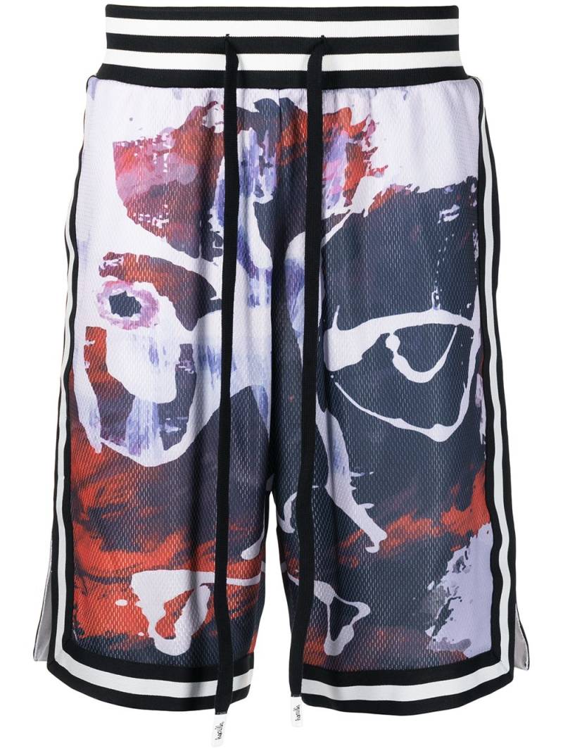 Haculla Painted Basketball track shorts - Blue von Haculla