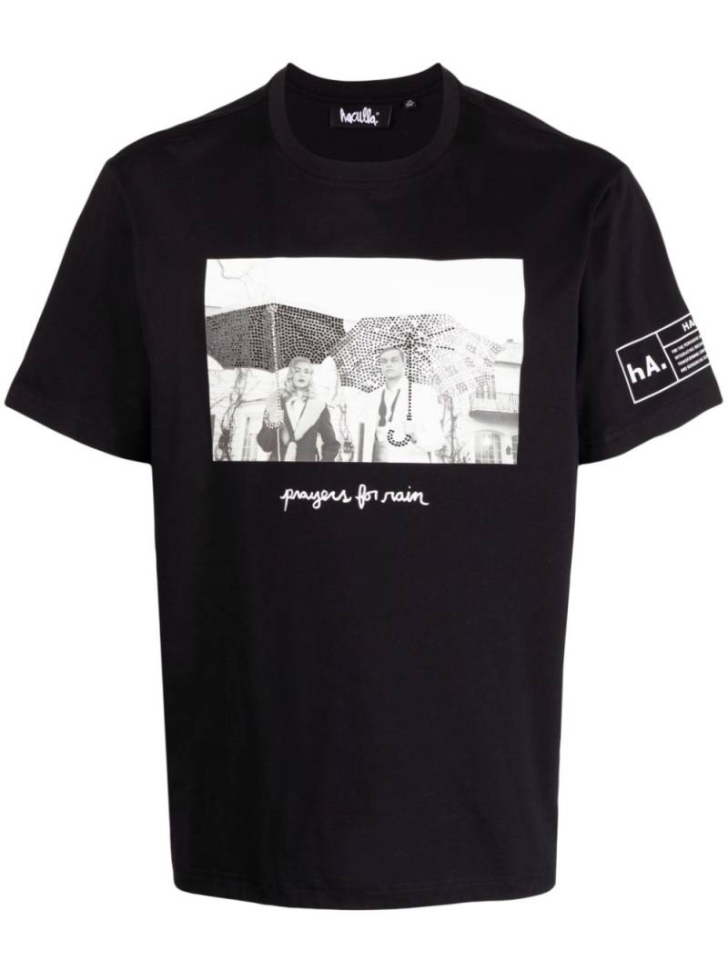 Haculla Prayers for Rain cotton T-shirt - Black von Haculla