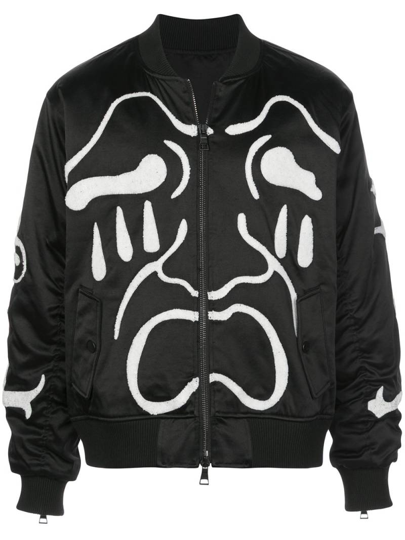 Haculla Scream embroidered bomber jacket - Black von Haculla