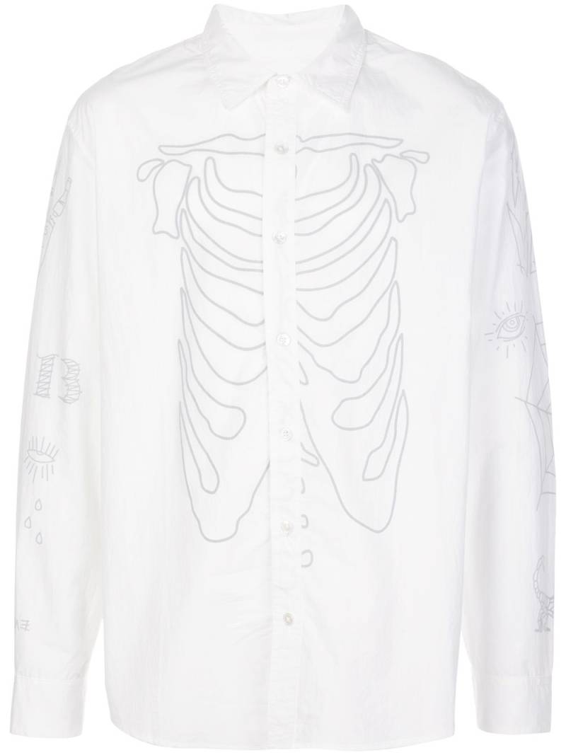 Haculla Tatted woven shirt - White von Haculla