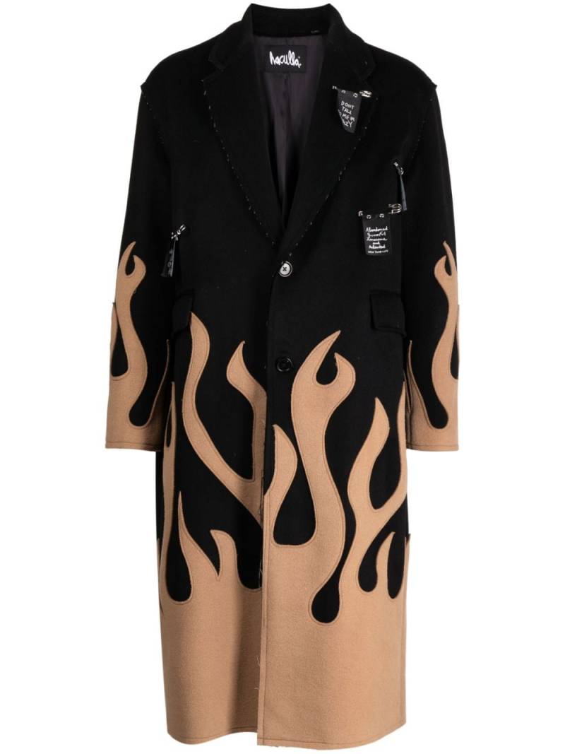 Haculla Up In Flames single-breasted wool coat - Black von Haculla