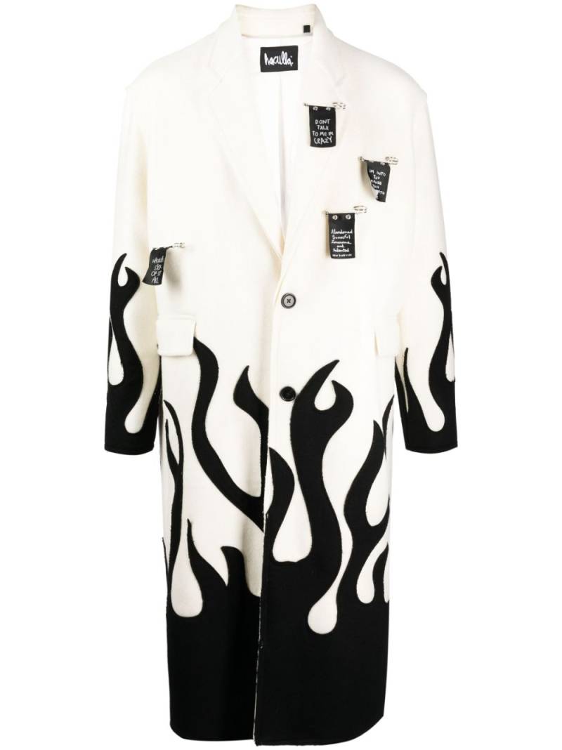 Haculla Up In Flames single-breasted wool coat - White von Haculla