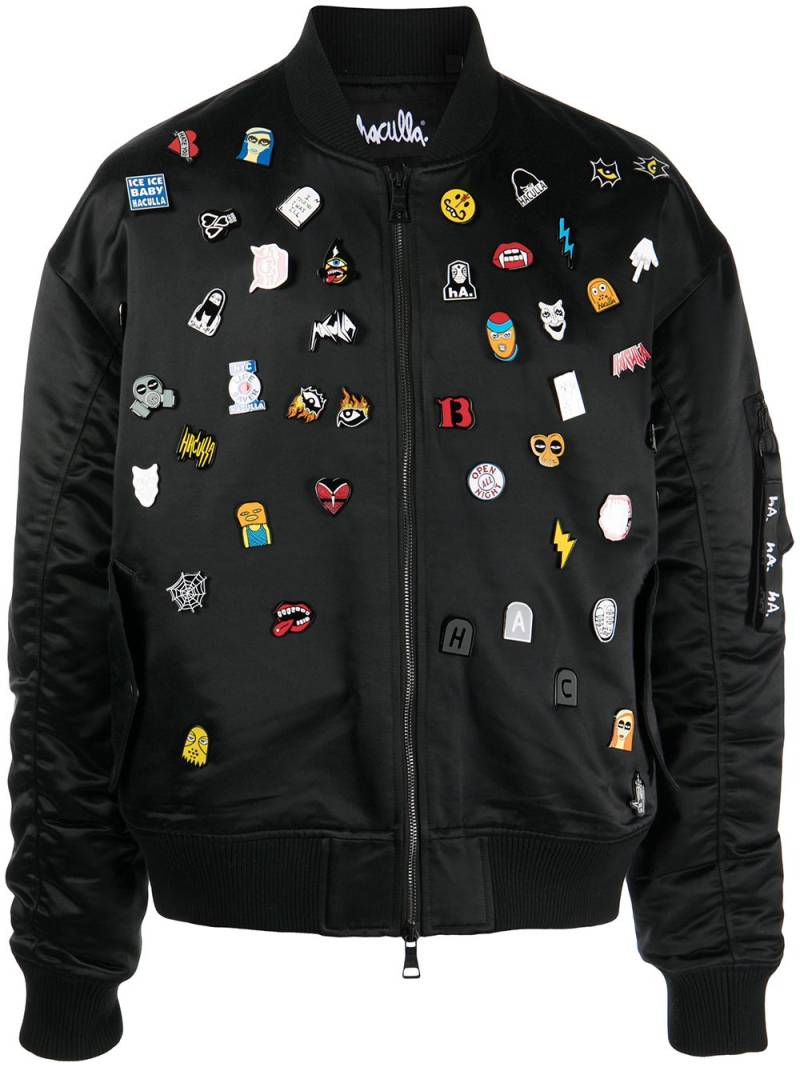 Haculla decorative pin-detail bomber jacket - Black von Haculla