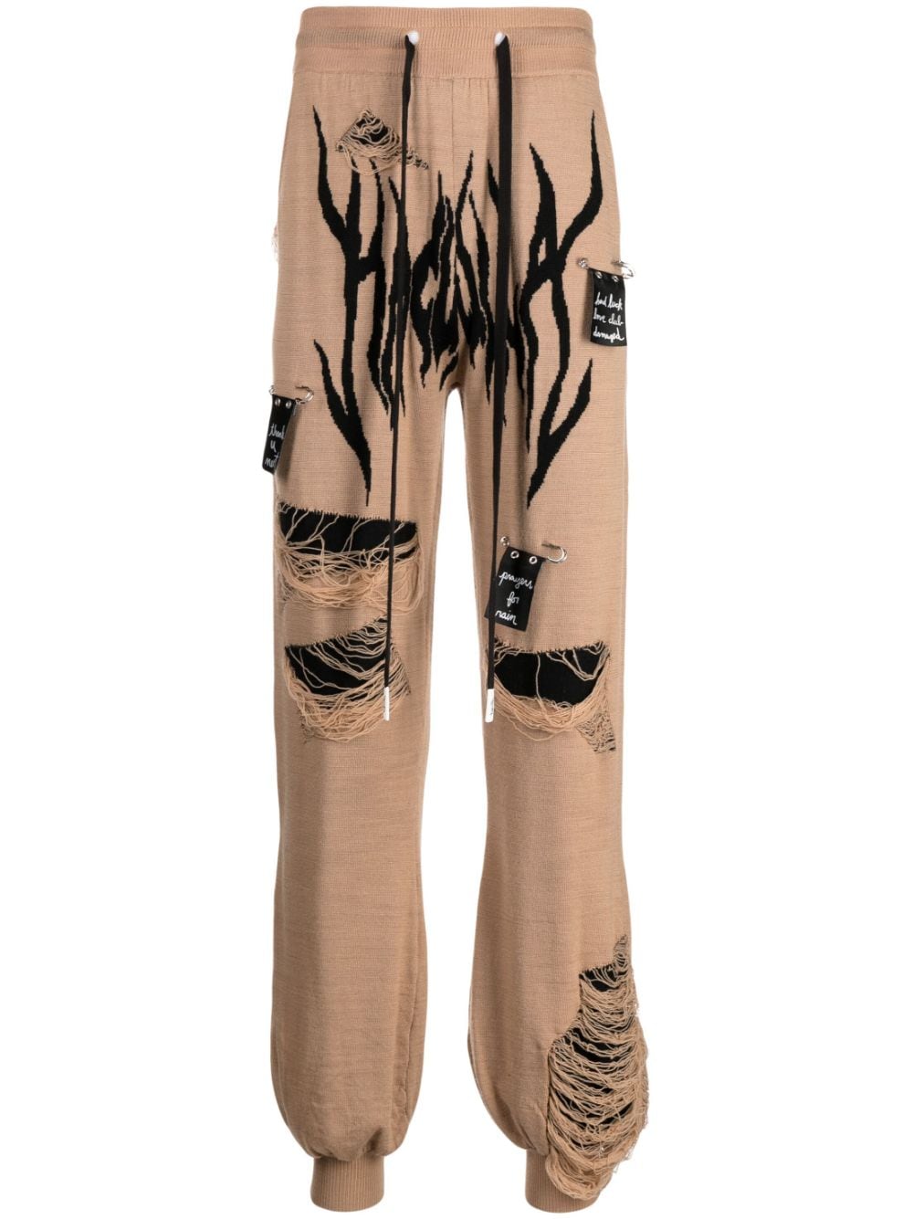 Haculla distressed knitted track pants - Brown von Haculla