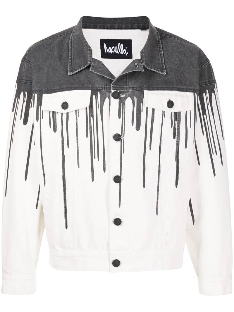 Haculla dripping-paint denim jacket - White von Haculla