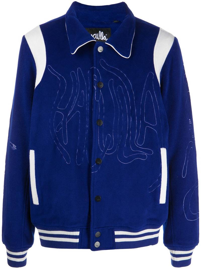 Haculla embroidered-logo shirt jacket - Blue von Haculla