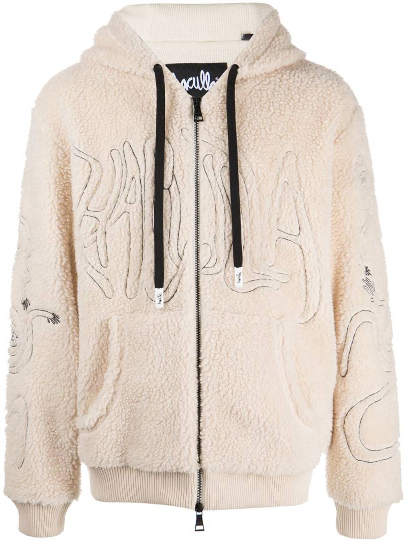 Haculla faux-shearling zip-up hoodie - Neutrals von Haculla