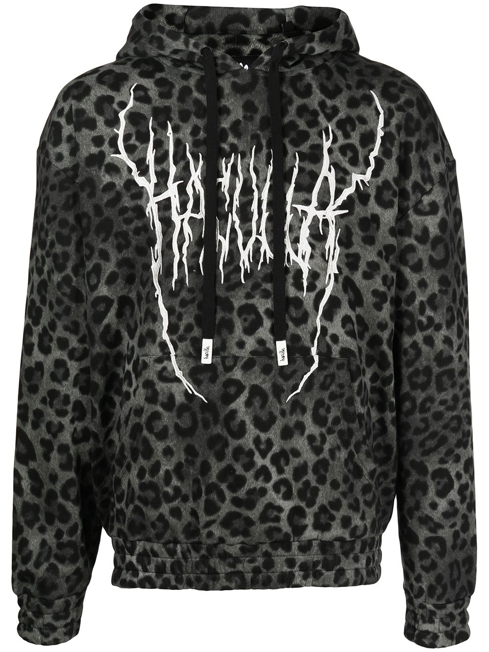 Haculla leopard-print logo hoodie - Black von Haculla