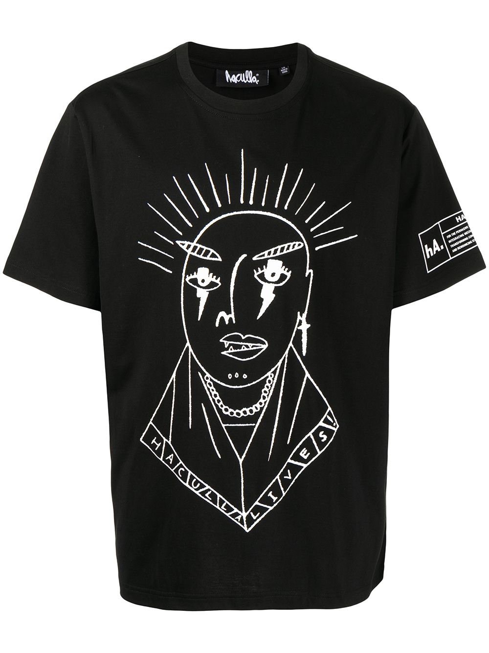 Haculla sketch-style print T-shirt - Black von Haculla