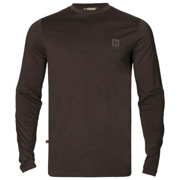 Härkila - Base All Season L/S T-Shirt - Merinoshirt Gr L braun von Härkila