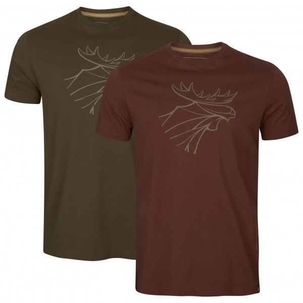 Härkila - Graphic T-Shirt 2-Pack - T-Shirt Gr 3XL;4XL;5XL;L;M;XL;XXL grau von Härkila