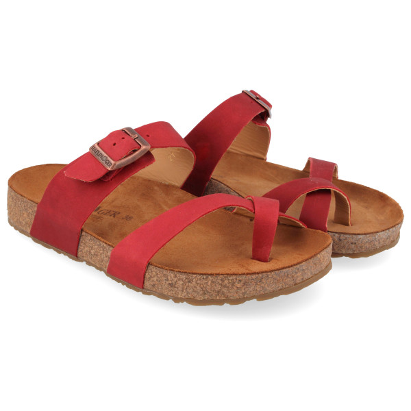 Haflinger - Women's Juno - Sandalen Gr 36 braun/rot von Haflinger