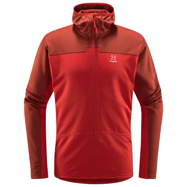 Haglöfs - Roc Flash Mid Hood - Fleecejacke Gr S rot von Haglöfs