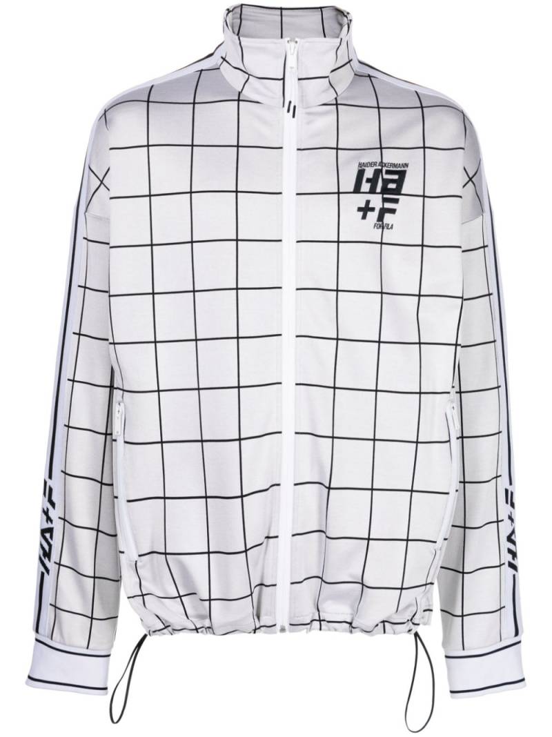 Haider Ackermann logo-print checked jacket - Neutrals von Haider Ackermann