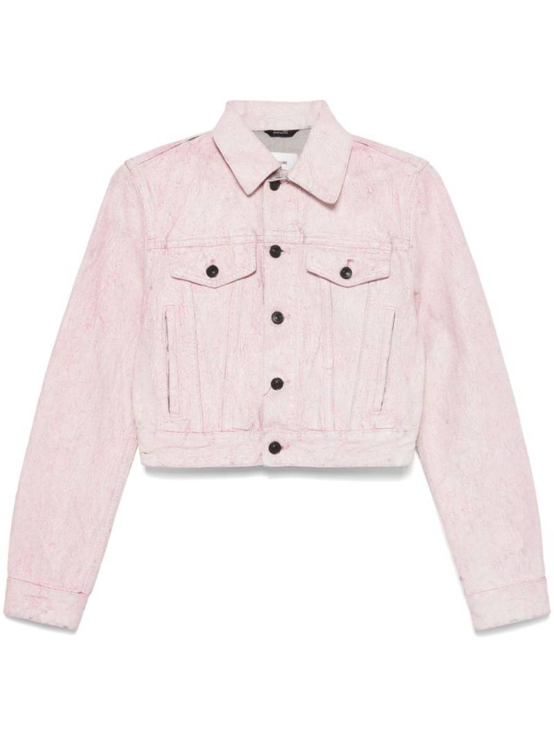 Haikure cracked denim jacket - Pink von Haikure