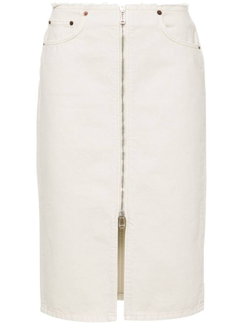 Haikure logo-patch midi skirt - Neutrals von Haikure