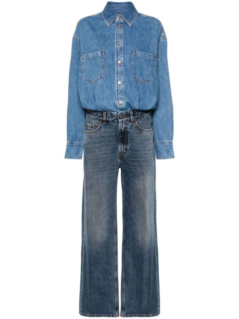 Haikure panelled-design denim jumpsuit - Blue von Haikure