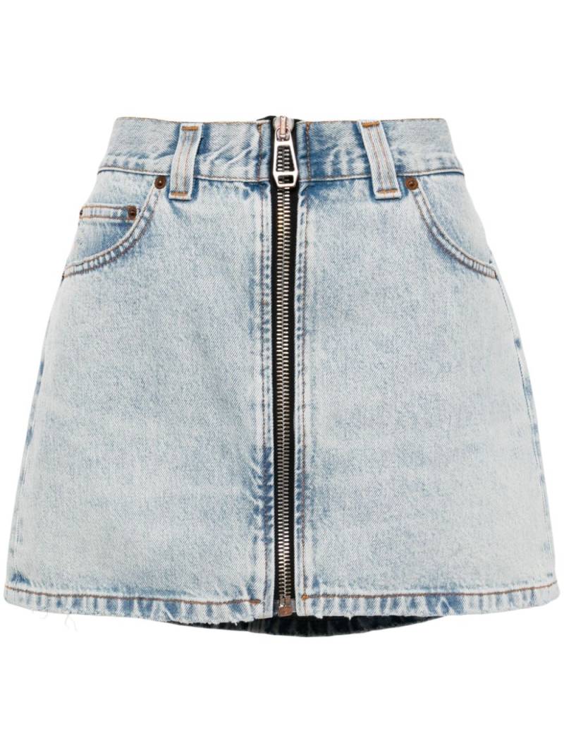 Haikure zip-front denim miniskirt - Blue von Haikure