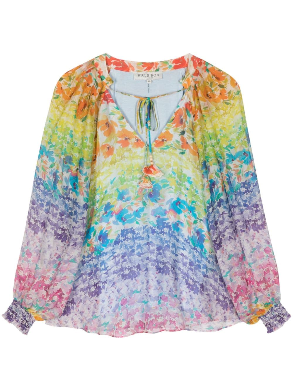 Hale Bob floral-print chiffon blouse - Blue von Hale Bob