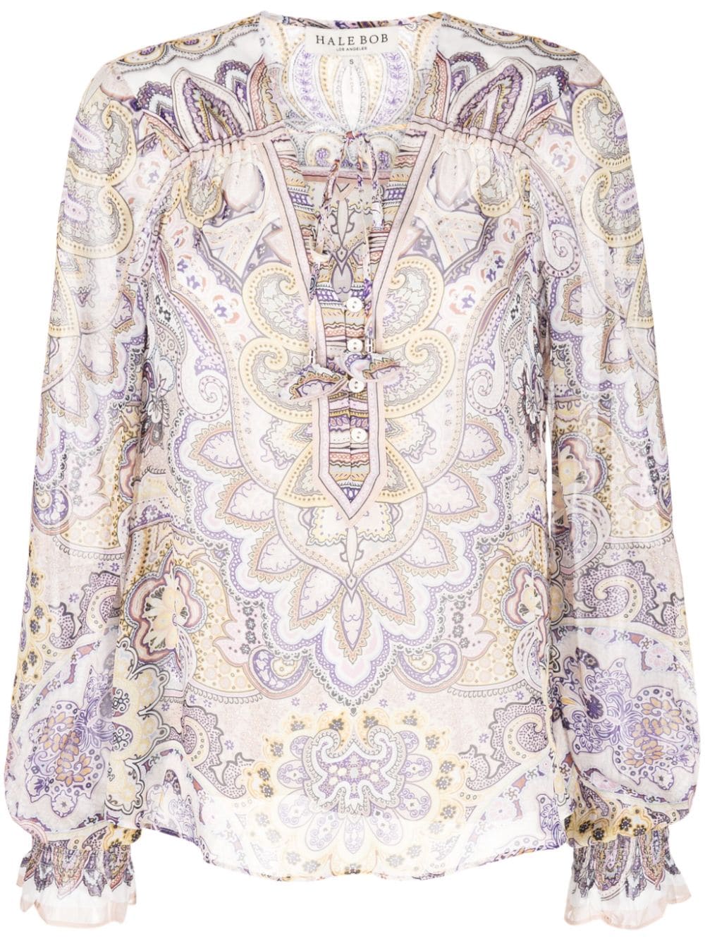 Hale Bob paisley-print front-tie blouse - Multicolour von Hale Bob