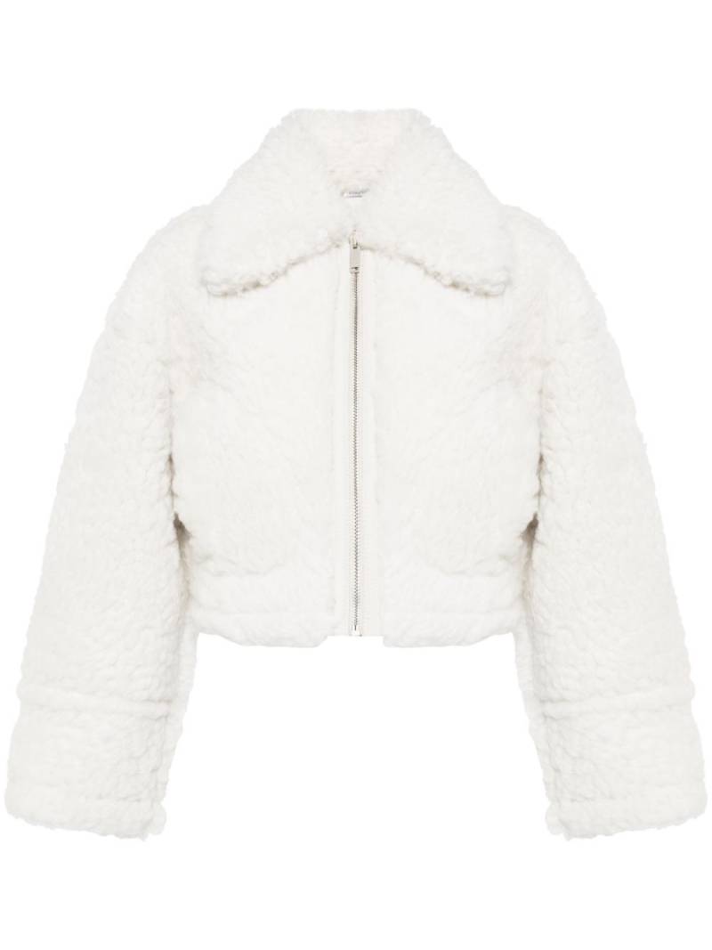 Halfboy cropped shearling jacket - White von Halfboy