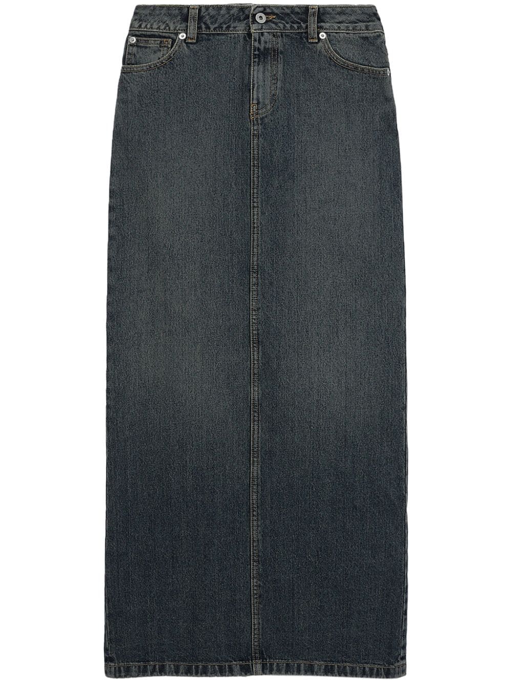 Halfboy high-rise denim midi skirt - Blue von Halfboy