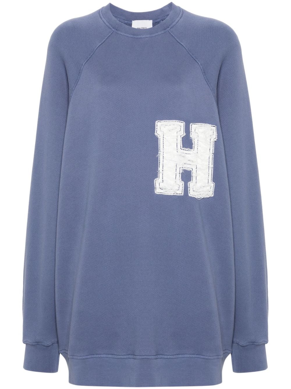Halfboy logo-embroidered sweatshirt - Blue von Halfboy
