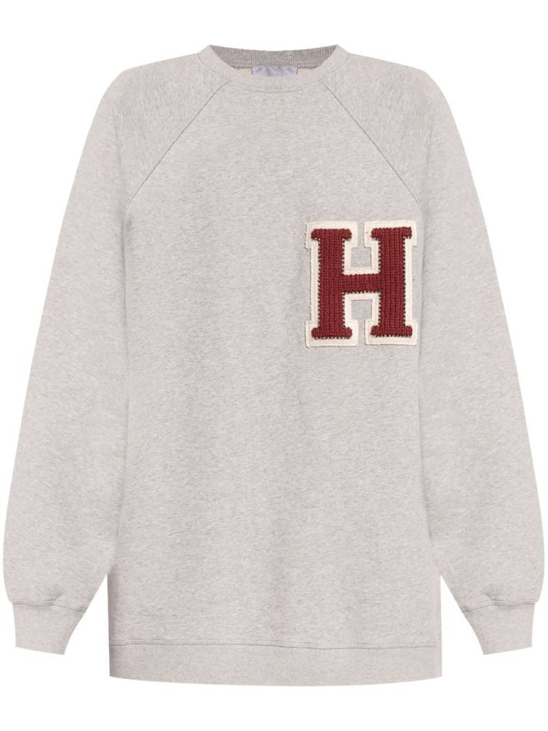 Halfboy logo-embroidered sweatshirt - Grey von Halfboy