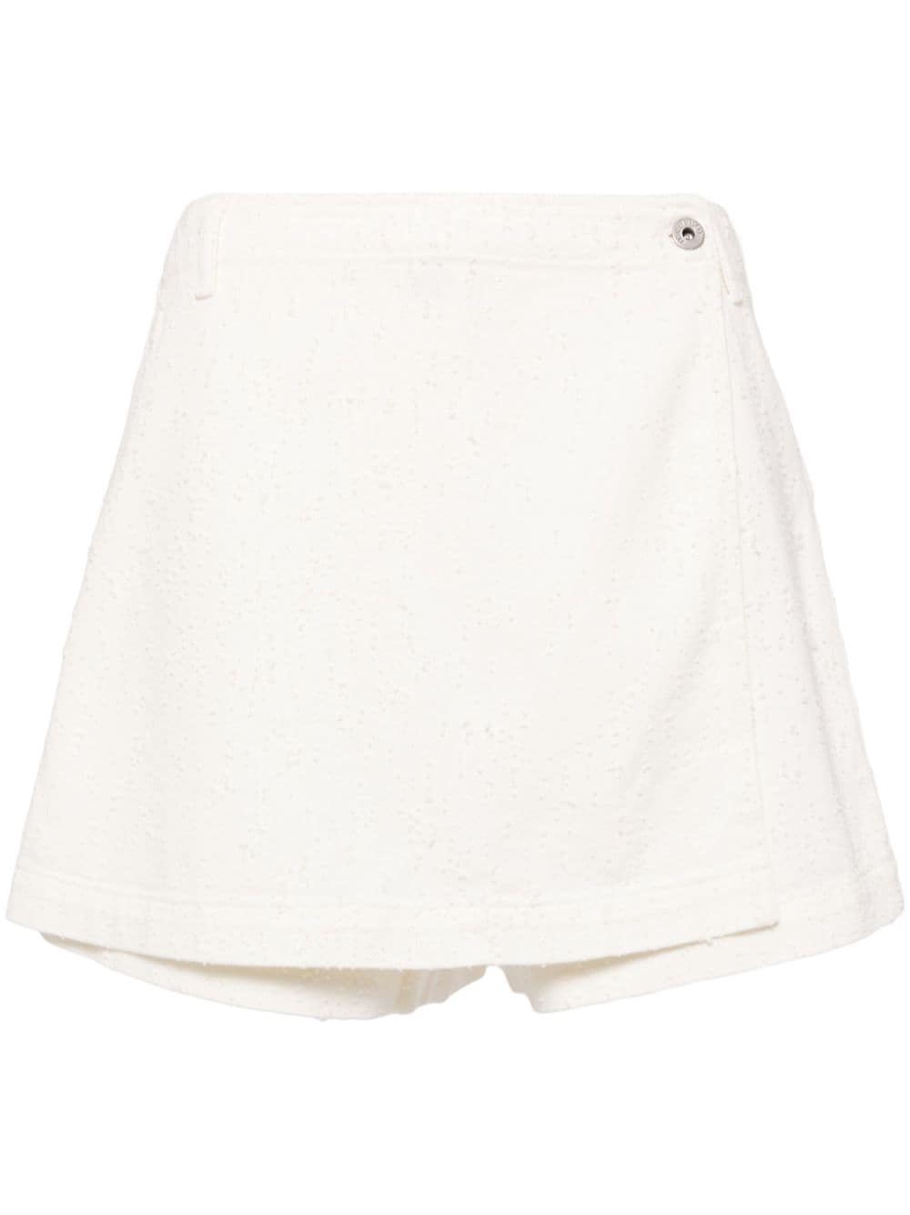 Halfboy logo-patch cotton skorts - White