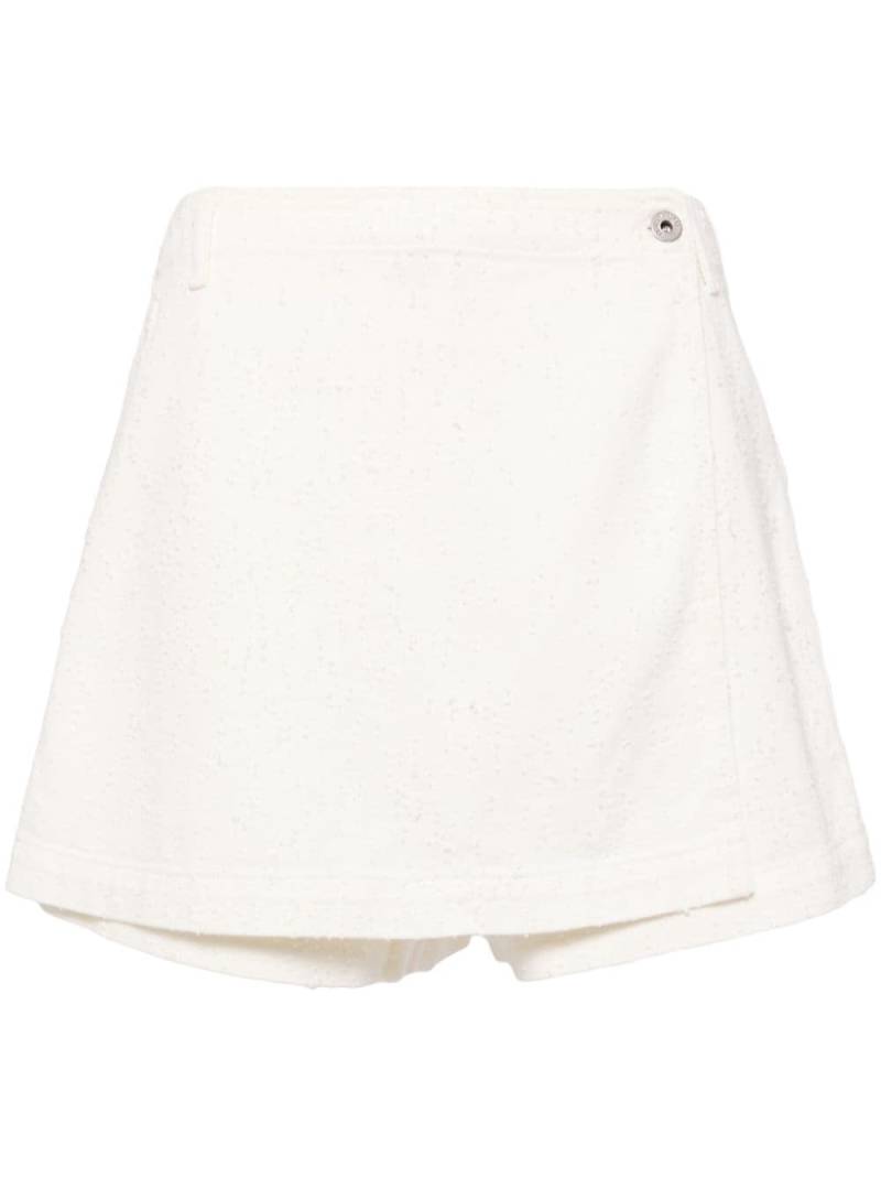 Halfboy logo-patch cotton skorts - White von Halfboy