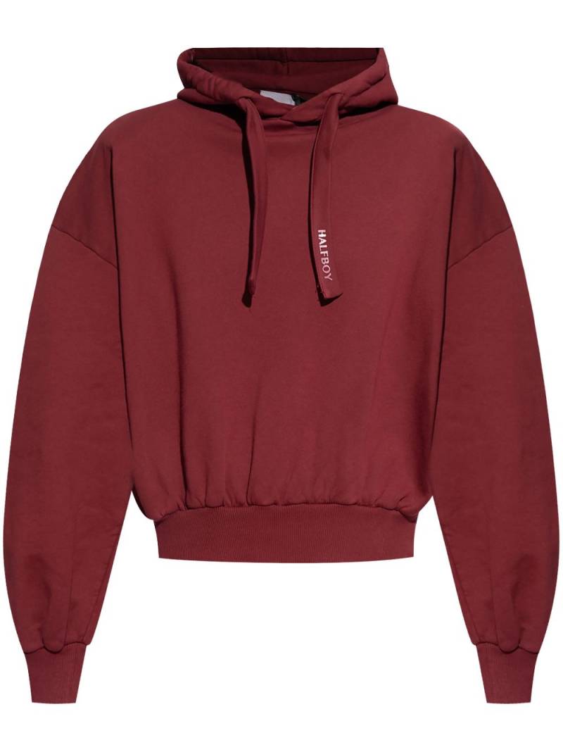 Halfboy logo-print hoodie - Red von Halfboy