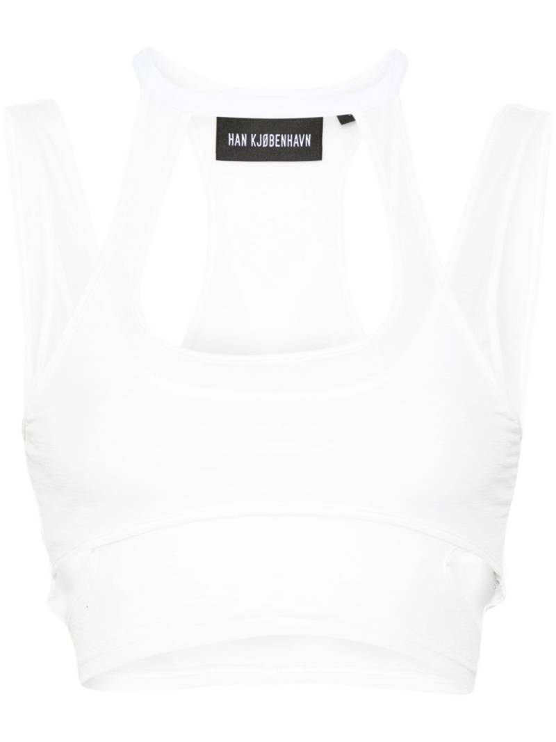 Han Kjøbenhavn Fine cut-out crop top - White von Han Kjøbenhavn