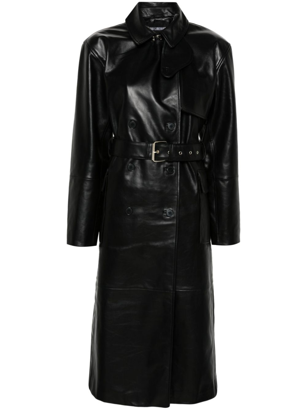 Han Kjøbenhavn leather trench coat - Black von Han Kjøbenhavn