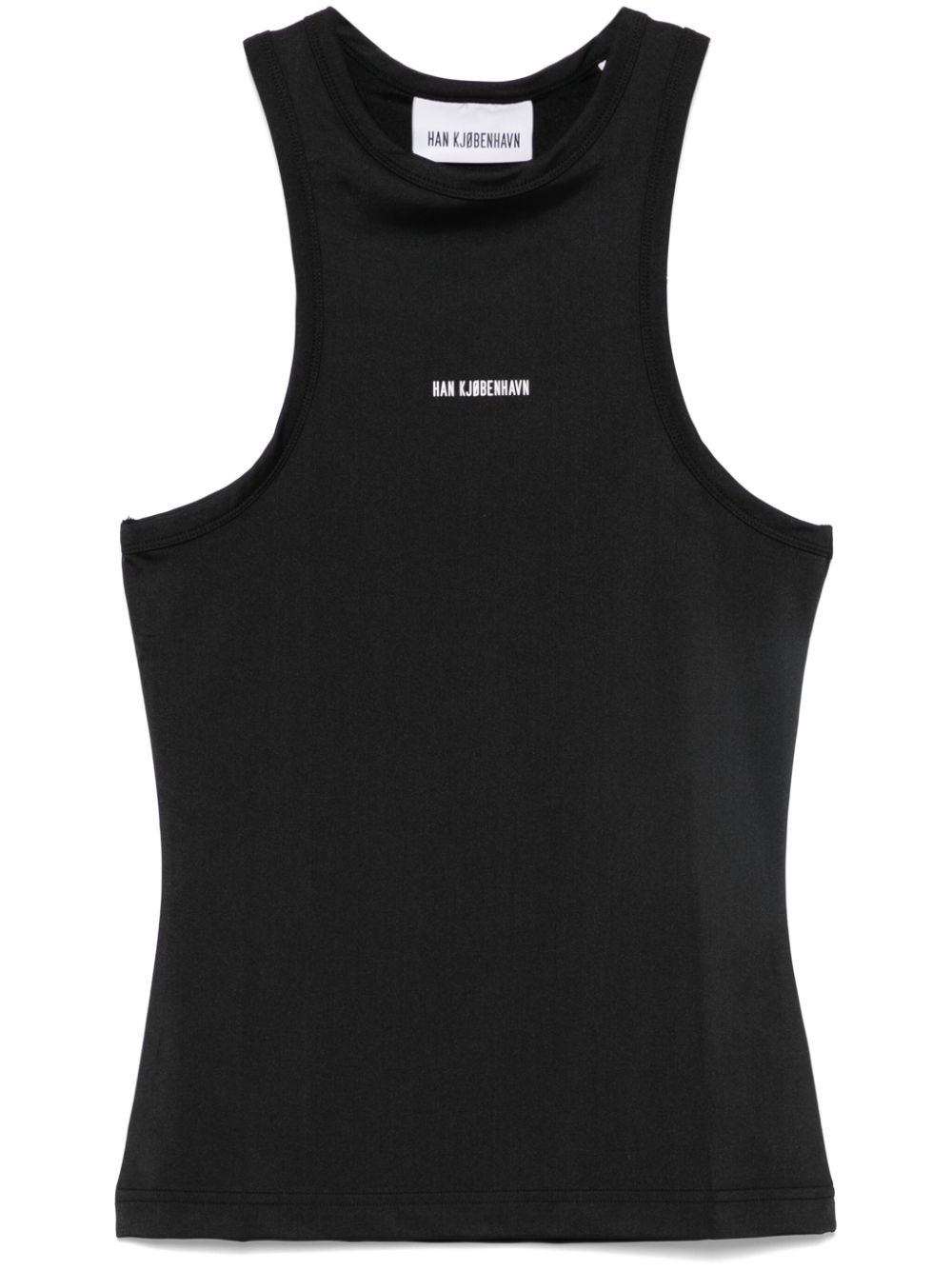 Han Kjøbenhavn logo-appliqué racer tank - Black von Han Kjøbenhavn