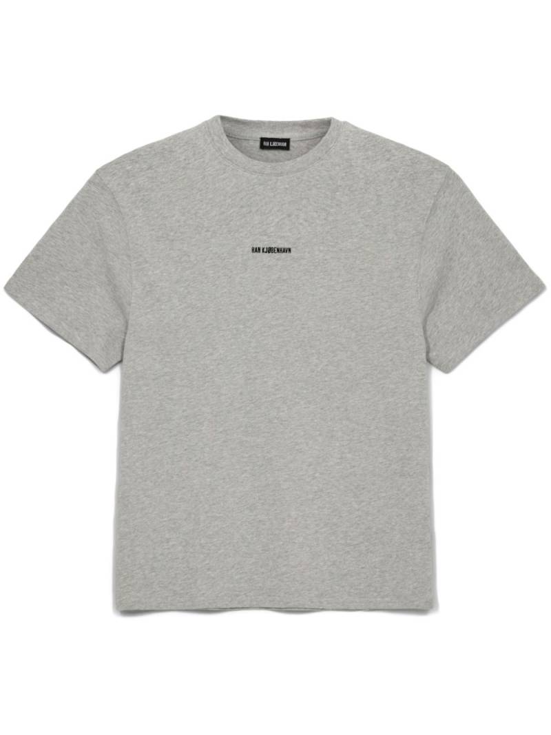 Han Kjøbenhavn logo-embroidered T-shirt - Grey von Han Kjøbenhavn