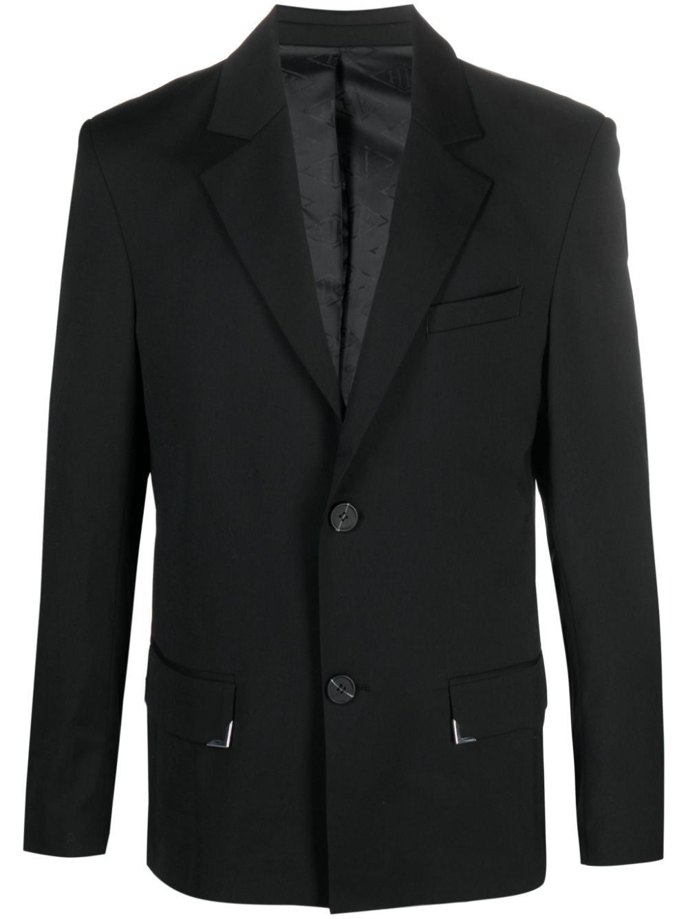 Han Kjøbenhavn single-breasted twill blazer - Black von Han Kjøbenhavn