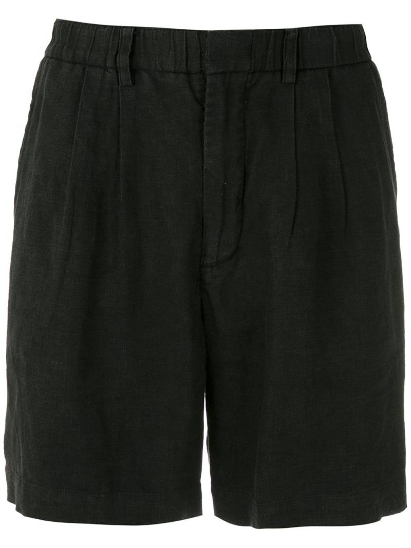 Handred pleated linen shorts - Black von Handred