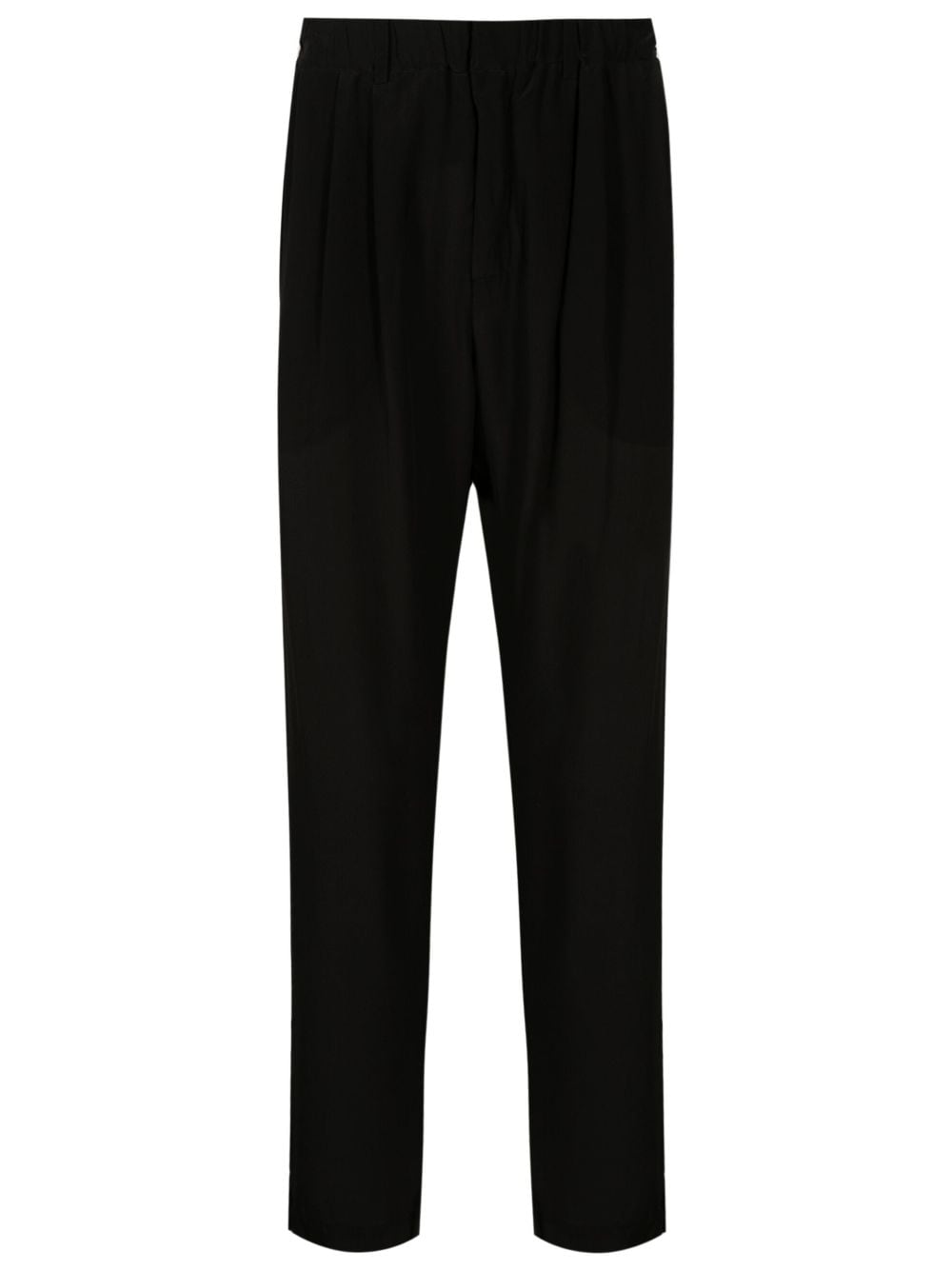 Handred pleated silk loose-fit trousers - Black von Handred